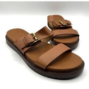 MADEWELL The Dee Sandal Women's Size 8 Brown Double Leather Strap NP292